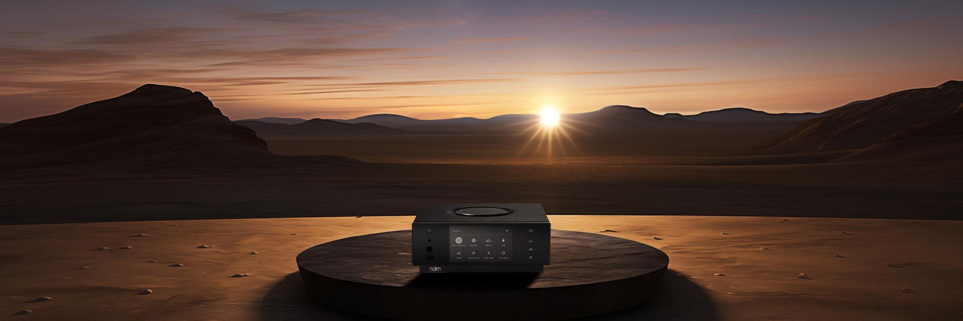 Naim Uniti Atom Headphone Edition mit angeschlossenem Kopfhörer