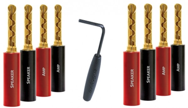 audioquest SureGrip 100 BFA/Banana Beryllium Kupfer Gold