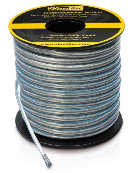 Sinuslive Lautsprecherkabel silverlook Minispule mit Stecker